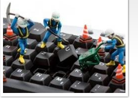 Technicians working on keyboard